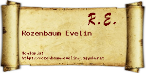Rozenbaum Evelin névjegykártya